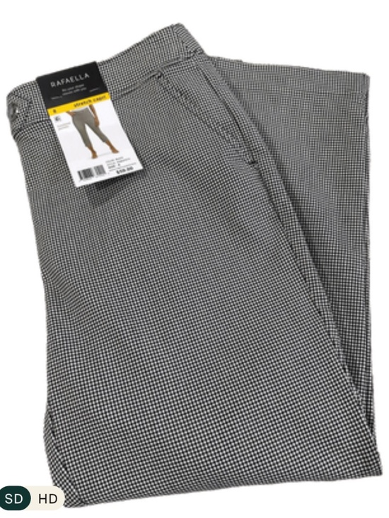 Rafaella Pants - RAFAELLA Stretch Capri — Black Houndstooth · WOMEN'S · SIZE 8 · NWT